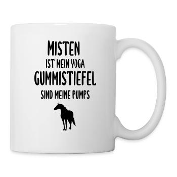 Misten ist mein Yoga Gummistiefel sind meine Pumps - Tasse - Weiß - Rechts