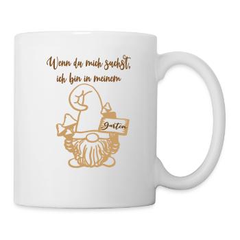 Gartenzwerg - Tasse - Weiß - Rechts