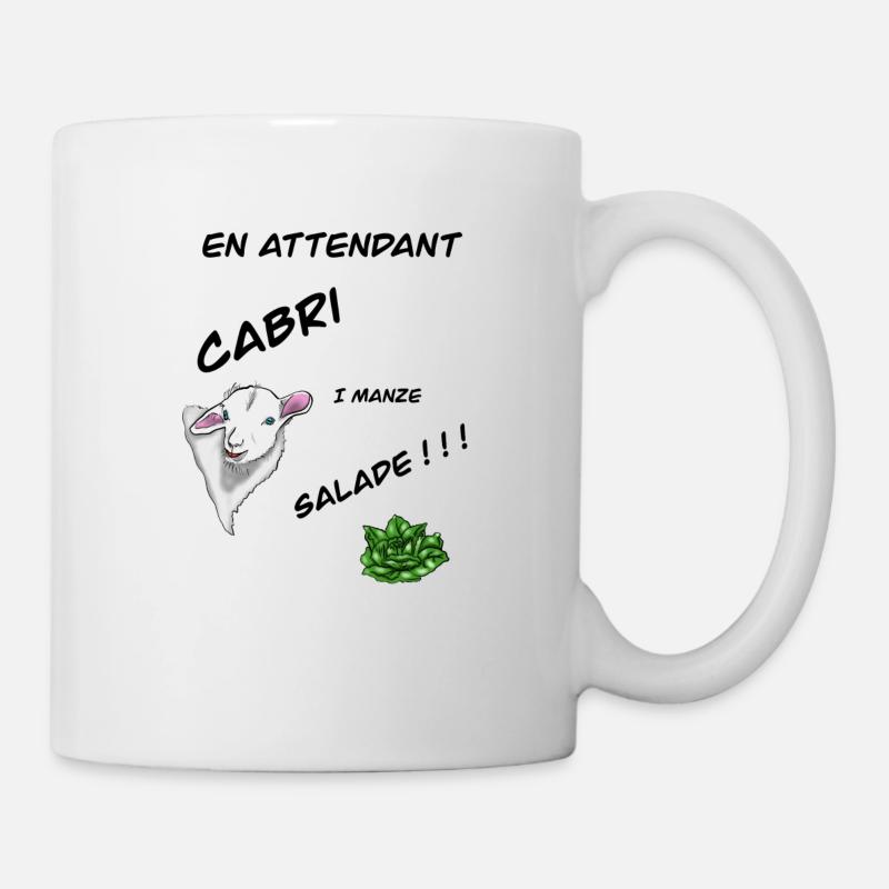 En attendant cabri i manze salade - Mug blanc - blanc