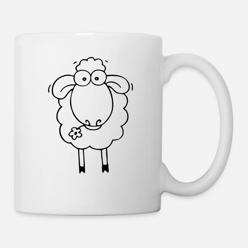 Schaf weiss - Tasse - Weiß