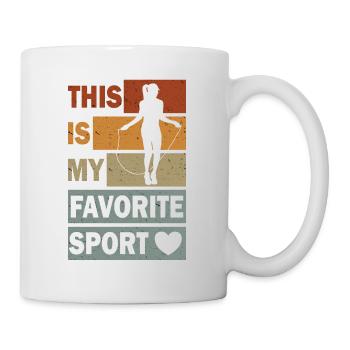 Fitness Love Sport Biceps Jump Rope Women - Mug - white - Right