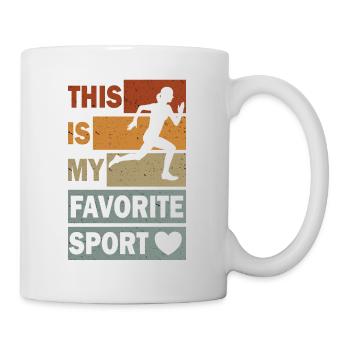Running runner running running shoe jogging - Mug - white - Right