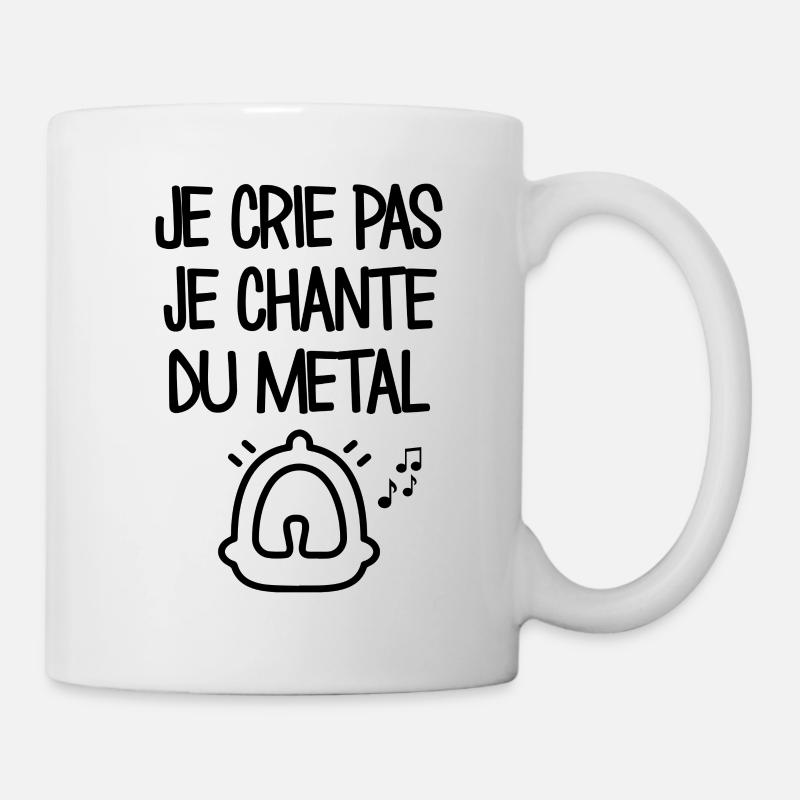 Je ne crie pas, je chante du métal - Mug blanc - blanc
