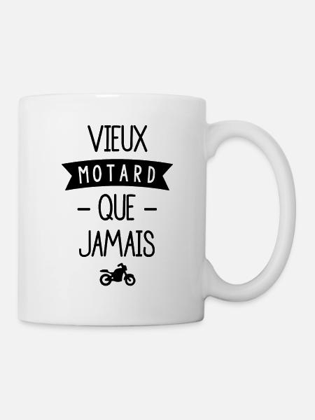 Vieux motard que jamais - Mug blanc - blanc