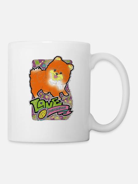 J’adore les petits chiens. poméranien. SD 14 - Mug blanc - blanc