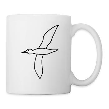 Möwen,Vögel,Meer,Strand,Geschenk,lustig,cool,trend - Tasse - Weiß - Rechts