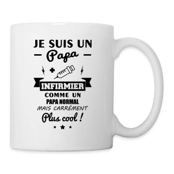 Papa infirmier,cadeau infirmier,fête des pères - Mug blanc - blanc - Droite