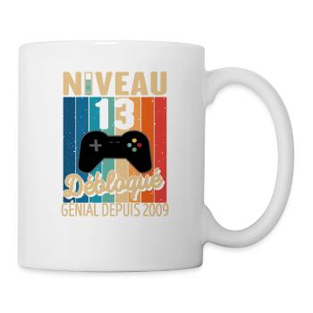 Niveau 13 Ans Débloqué Génial Depuis 2009 Cadeau - Mug blanc - blanc - Droite