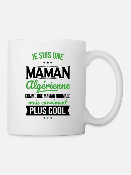 Maman Algérienne comme maman normale plus cool - Mug blanc - blanc