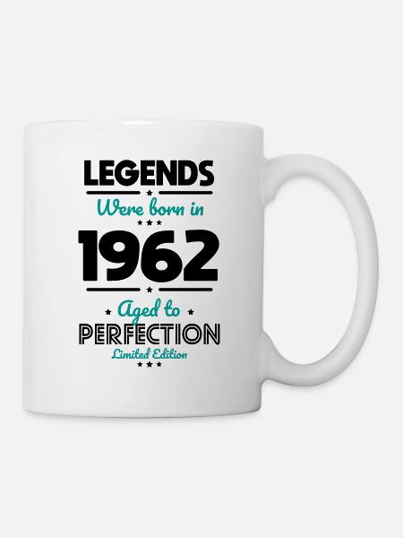 Anniversaire 60 ans - Légendes sont nées en 1962 - Mug blanc - blanc