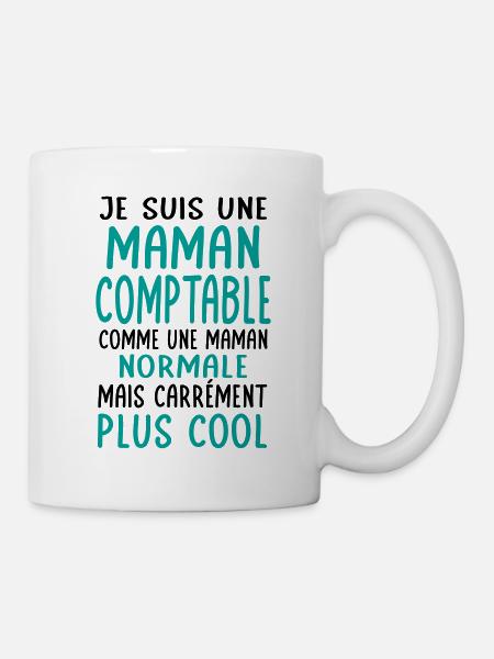 Maman comptable comme maman normale plus cool - Mug blanc - blanc