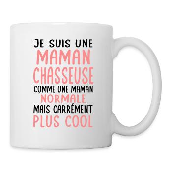 Maman chasseuse comme maman normale plus cool - Mug blanc - blanc - Droite