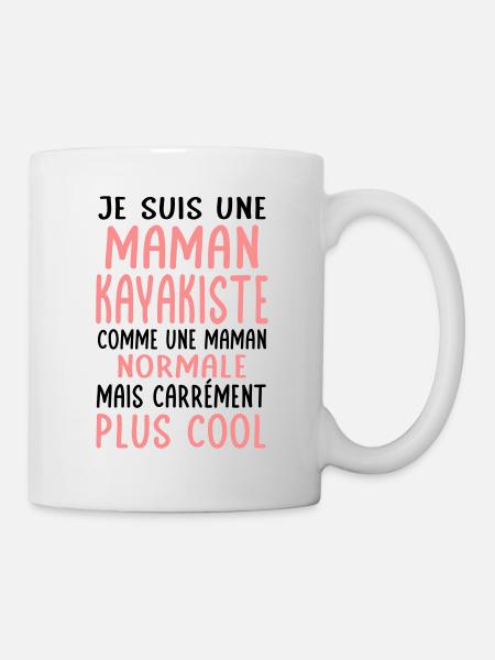 Maman kayakiste comme maman normale plus cool - Mug blanc - blanc