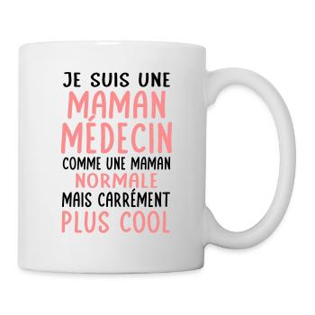 Maman médecin comme maman normale plus cool - Mug blanc - blanc - Droite