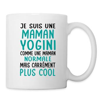Maman yogini comme maman normale plus cool - Mug blanc - blanc - Droite