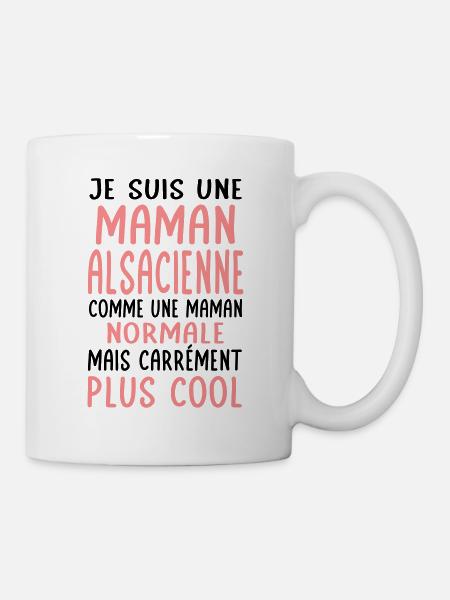 Maman Alsacienne comme maman normale plus cool - Mug blanc - blanc