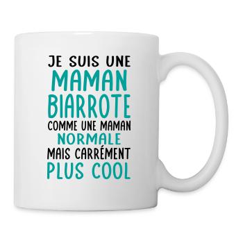 Maman Biarrote comme maman normale plus cool - Mug blanc - blanc - Droite