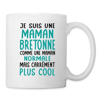 Maman Bretonne comme une maman normale plus cool - Mug blanc - blanc - Droite