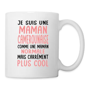 Maman Camerounaise comme maman normale plus cool - Mug blanc - blanc - Droite