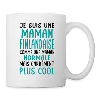 Maman Finlandaise comme maman normale plus cool - Mug blanc - blanc - Droite