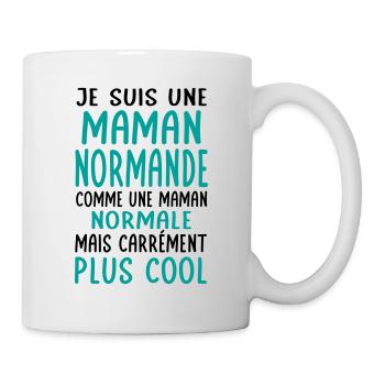Maman Normande comme maman normale plus cool - Mug blanc - blanc - Droite