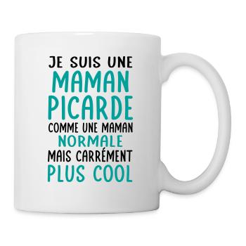 Maman Picarde comme maman normale plus cool - Mug blanc - blanc - Droite