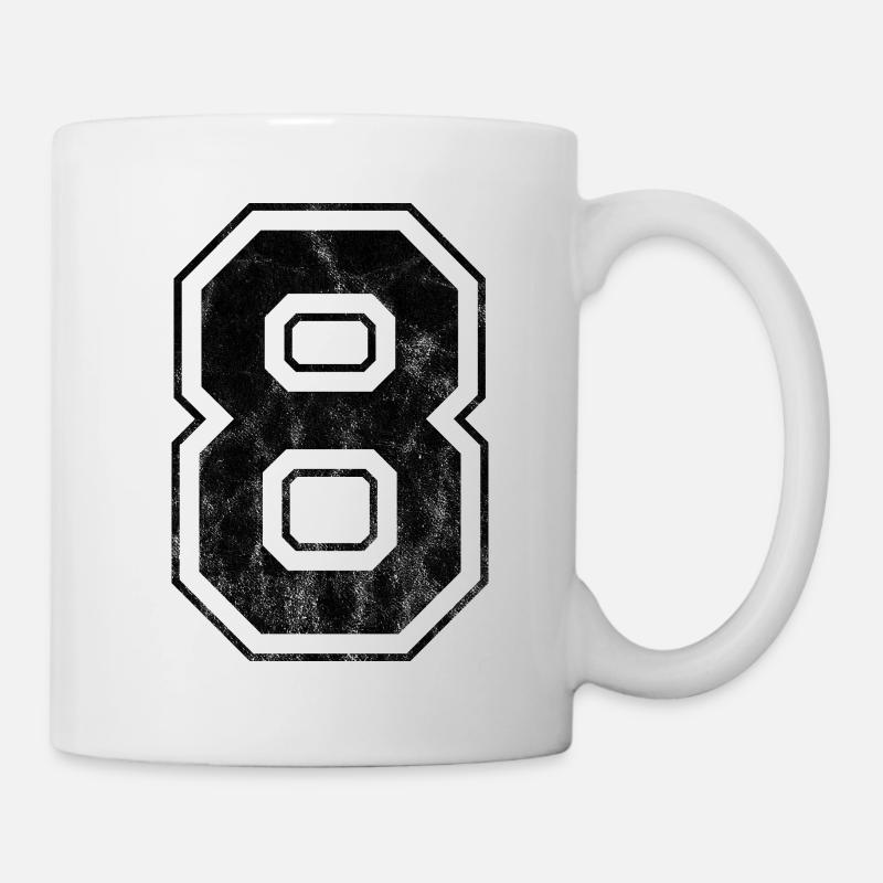 Numéro 8 - Mug blanc - blanc