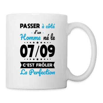 Anniversaire - Né 7 Septembre Frôler perfection - Mug blanc - blanc - Droite
