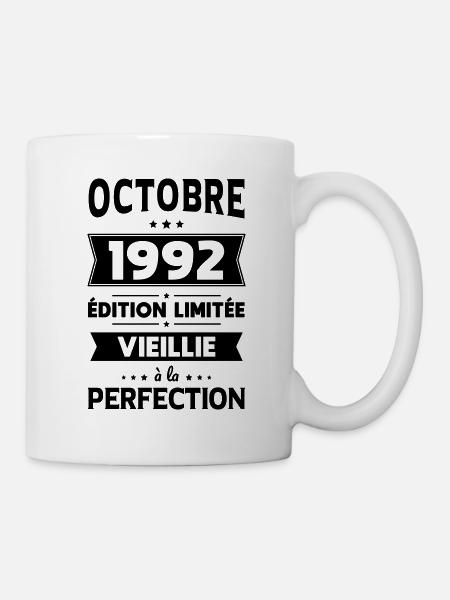 Anniversaire 30 ans - Octobre 1992 Perfection - Mug blanc - blanc
