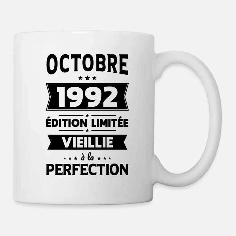 Anniversaire 30 ans - Octobre 1992 Perfection - Mug blanc - blanc