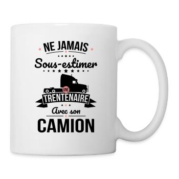 Sous-estimer une trentenaire avec son camion - Mug blanc - blanc - Droite