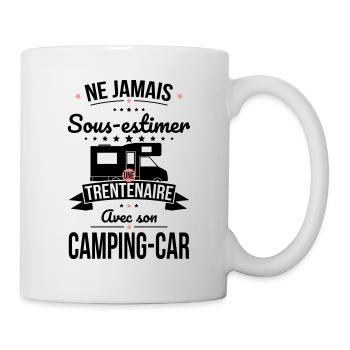 Sous-estimer une trentenaire avec son camping-car - Mug blanc - blanc - Droite