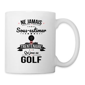 Sous-estimer une trentenaire qui joue au golf - Mug blanc - blanc - Droite