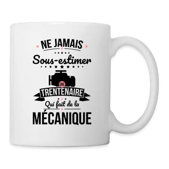 Sous-estimer trentenaire qui fait de la mécanique - Mug blanc - blanc - Droite