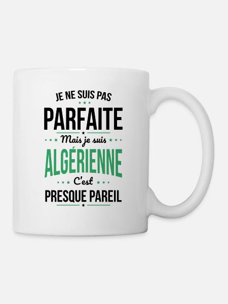 Je ne suis pas parfaite mais je suis Algérienne - Mug blanc - blanc
