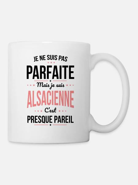 Je ne suis pas parfaite mais je suis Alsacienne - Mug blanc - blanc