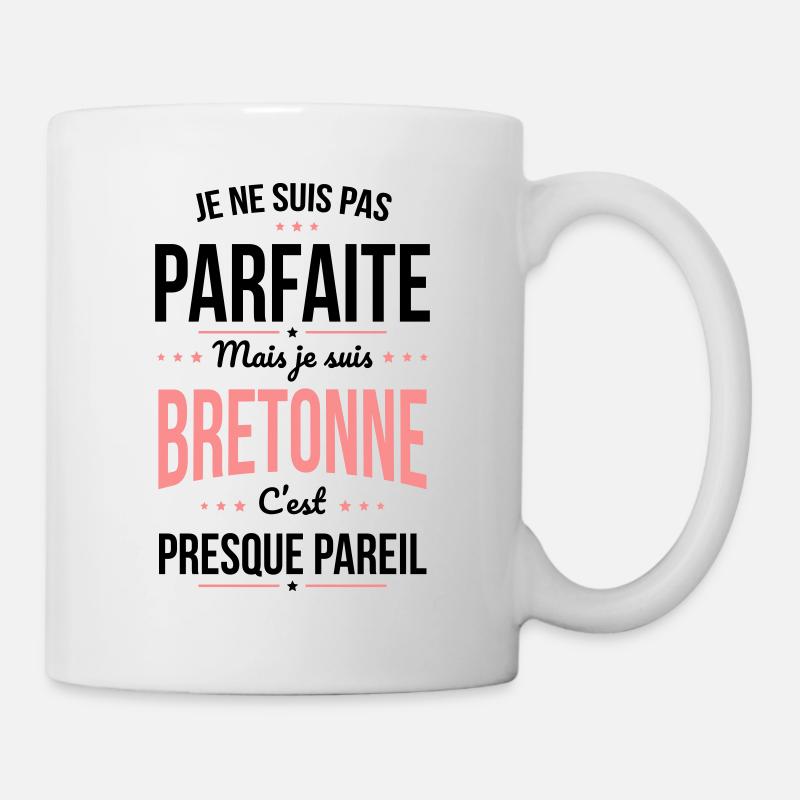 Je ne suis pas parfaite mais je suis Bretonne - Mug blanc - blanc