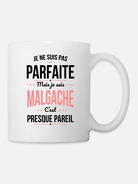 Je ne suis pas parfaite mais je suis Malgache - Mug blanc - blanc