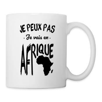 Je peux pas je vais en Afrique - Mug blanc - blanc - Droite