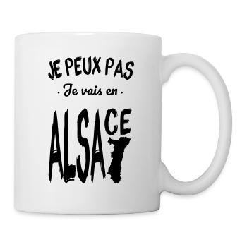 Je peux pas je vais en Alsace - Mug blanc - blanc - Droite