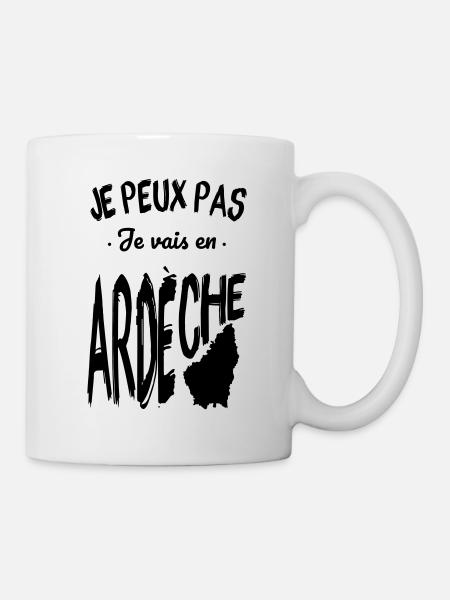 Je peux pas je vais en Ardèche - Mug blanc - blanc