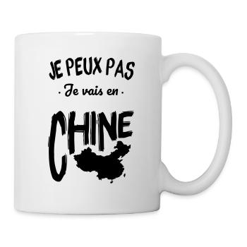 Je peux pas je vais en Chine - Mug blanc - blanc - Droite