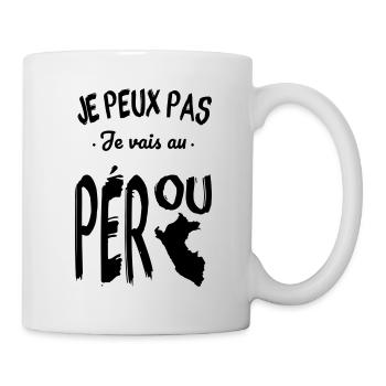 Je peux pas je vais au Pérou - Mug blanc - blanc - Droite