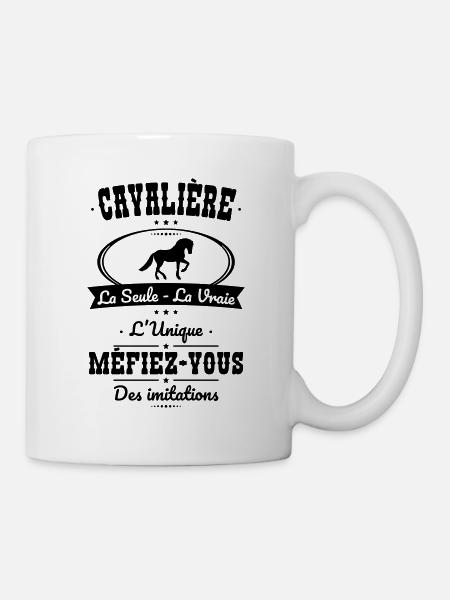 Cavalière - La seule - La vraie - L'unique - Mug blanc - blanc