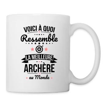 Voici à quoi ressemble meilleure archère au monde - Mug blanc - blanc - Droite