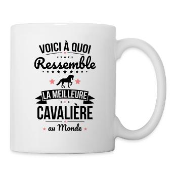 Voici à quoi ressemble la meilleure cavalière - Mug blanc - blanc - Droite