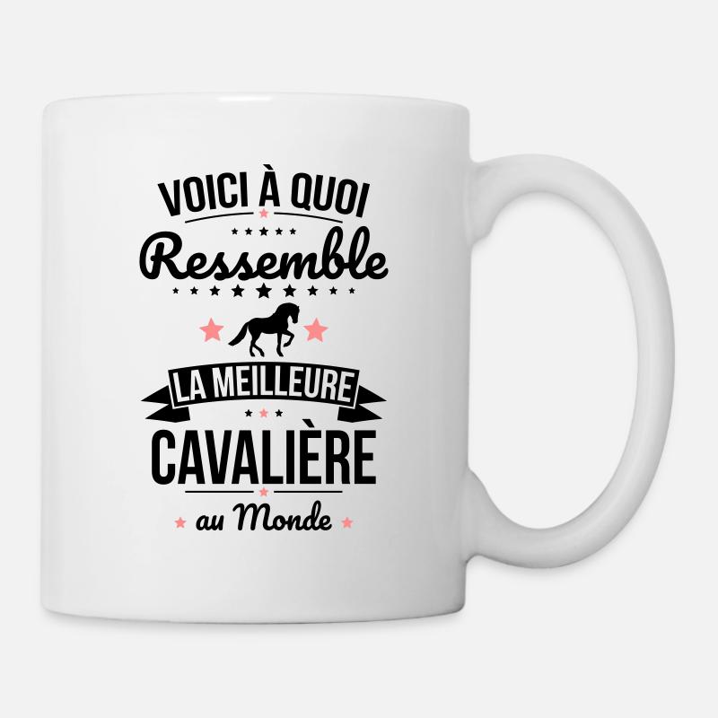 Voici à quoi ressemble la meilleure cavalière - Mug blanc - blanc