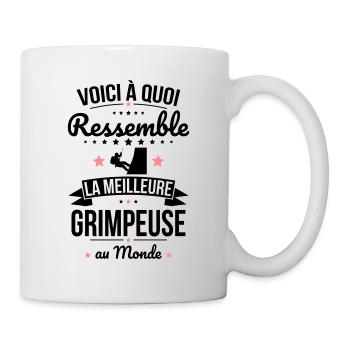 Voici à quoi ressemble la meilleure grimpeuse - Mug blanc - blanc - Droite