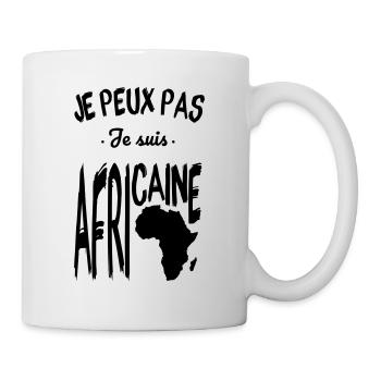 Je peux pas je suis Africaine - Mug blanc - blanc - Droite