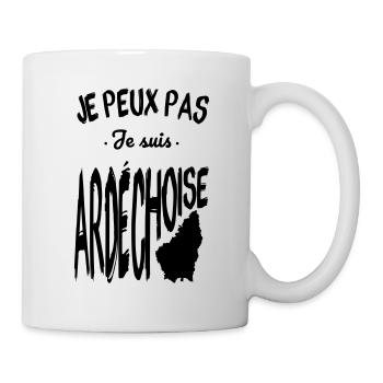 Je peux pas je suis Ardéchoise - Mug blanc - blanc - Droite